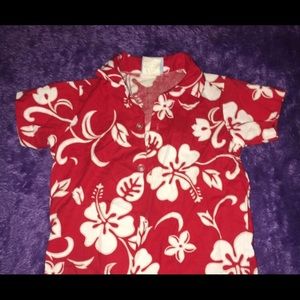 White and Red Floral Tee